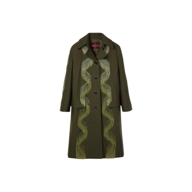 GUCCI Coats Women's Green-0