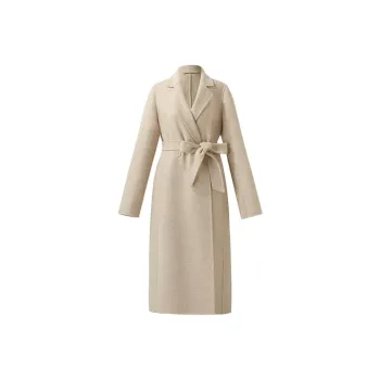 GOELIA Coat Women's 15W Sweet Apricot, With Belt