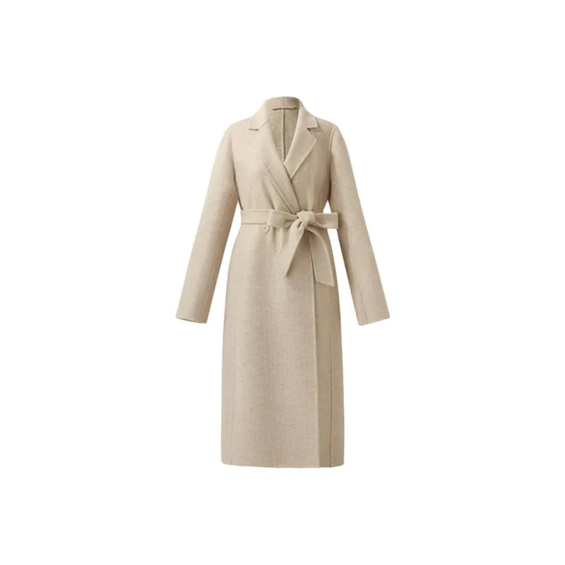 GOELIA Coat Women's 15W Sweet Apricot, With Belt-0