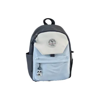 OTA Canvas Backpack Unisex Blue/Pink/Green&Brown