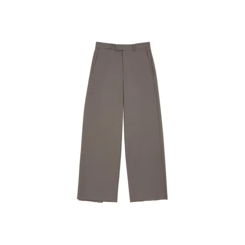 MM6 Maison Margiela Tailoring Wool Canvas Trousers Casual Pants Women's Khaki