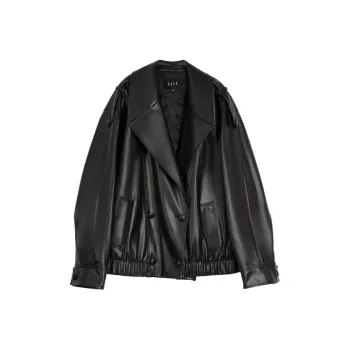 ELLE Leather Jacket Women's Black