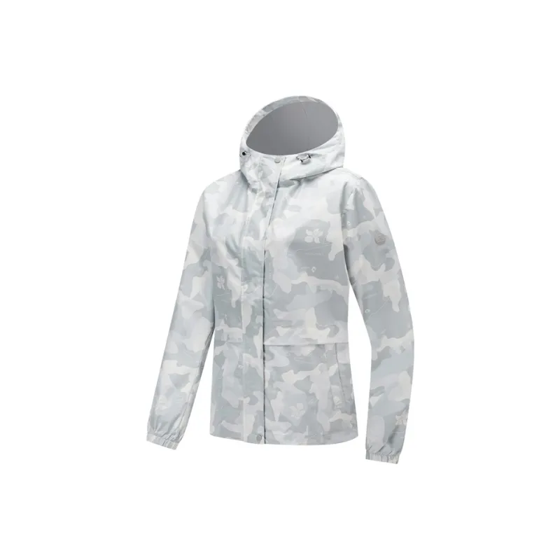 XTEP Trench Coat Women's Light Mist Gray-0