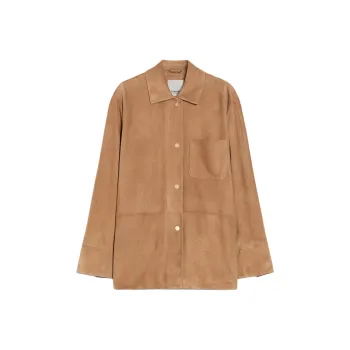 'S MAX MARA Leather Jacket Women's Khaki