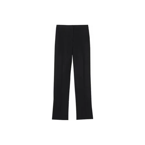 Burberry Satin Stripe Detail Wool Tailored Trousers