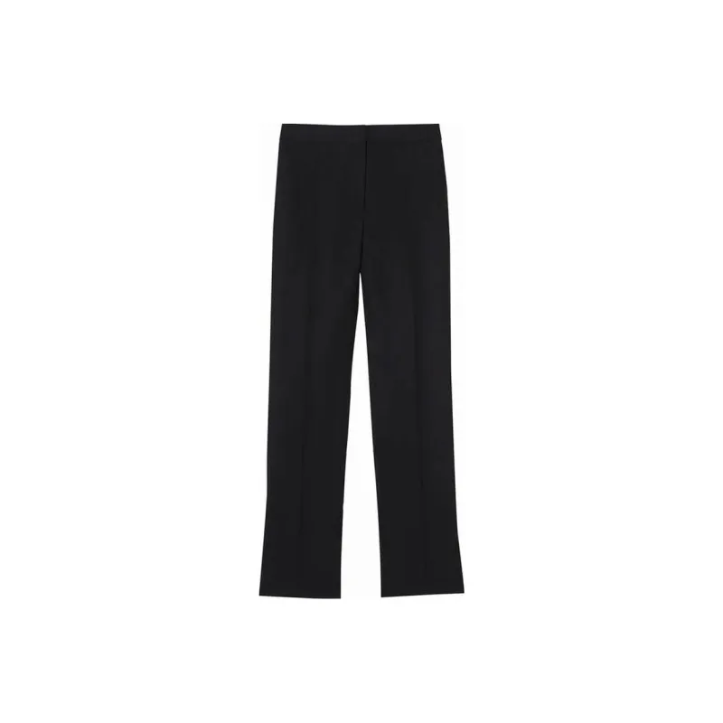Burberry Satin Stripe Detail Wool Tailored Trousers-0