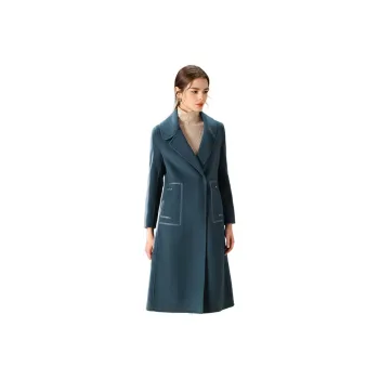 FENHONGMALI Coats Women's Blue