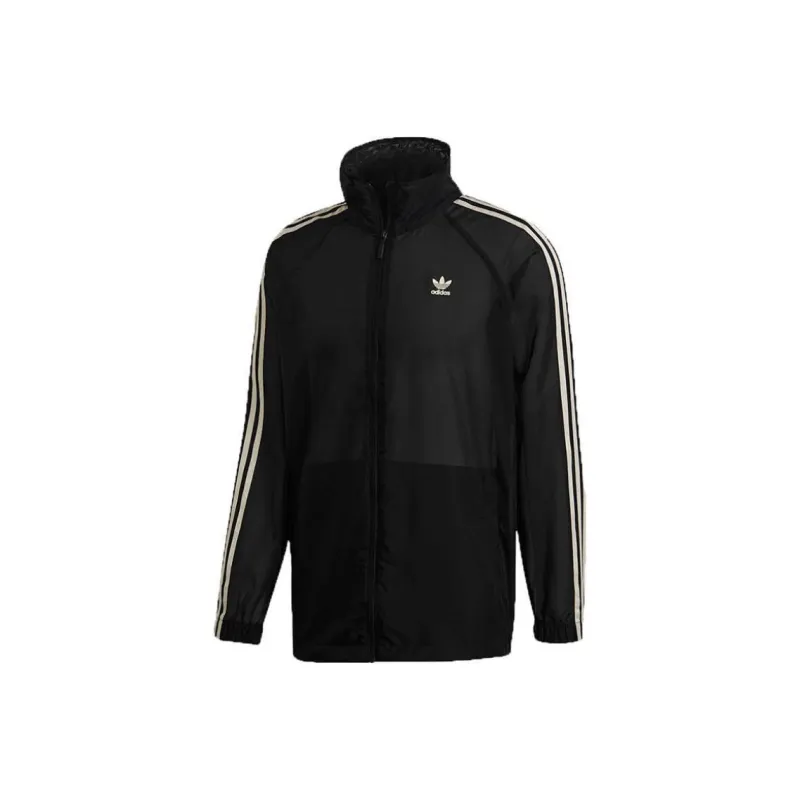 Adidas Originals WINDBREAKER Trench Coat Women's Black-0