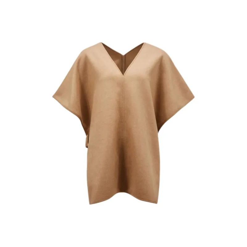 Moncler FW24 Cloaks Women's Camel Beige-0