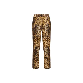 Roberto Cavalli Casual Pants Women's Brown Yellow