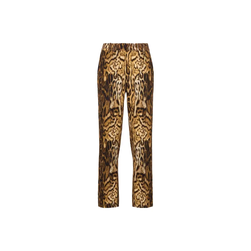 Roberto Cavalli Casual Pants Women's Brown Yellow-0
