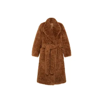 Stella McCartney Faux fur Belted Coat