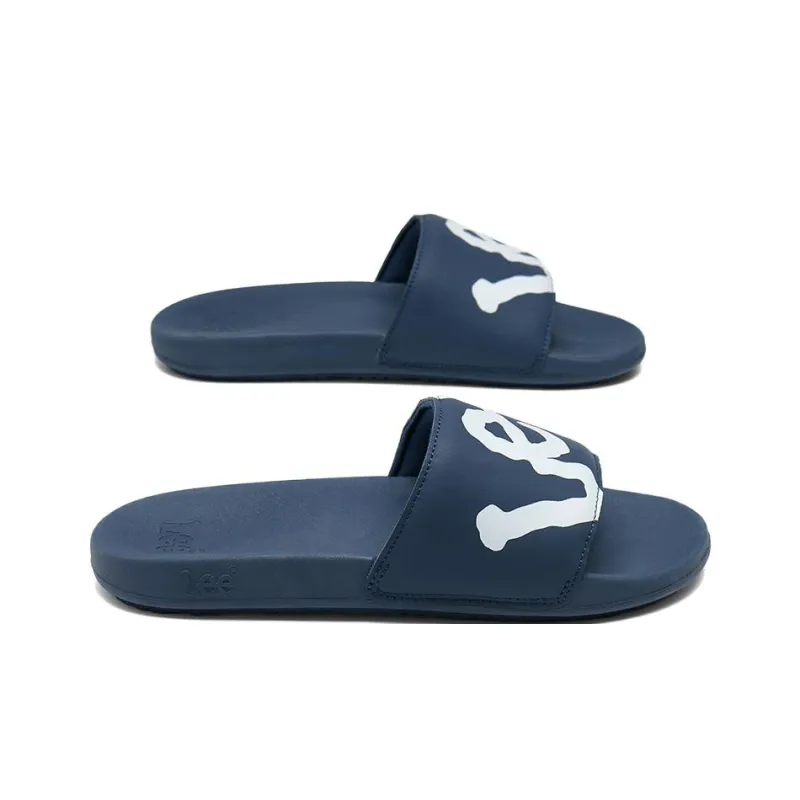 Lee Slide Slippers Men Black/White-3