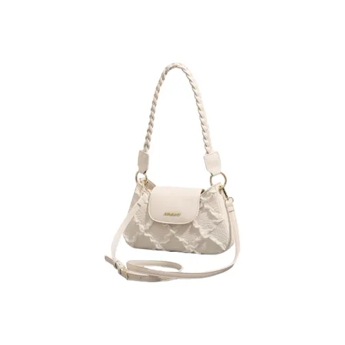 OCTSUI PU Shoulder Bag, Crossbody Bag Regular Women's Ecru