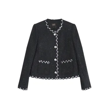 LOUISY AO Cropped Coat Women's Black Blue
