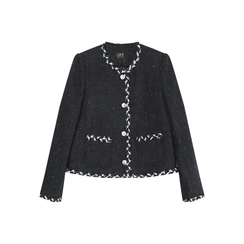 LOUISY AO Cropped Coat Women's Black Blue-0