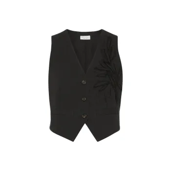Brunello Cucinelli Flora appliqué Waistcoat