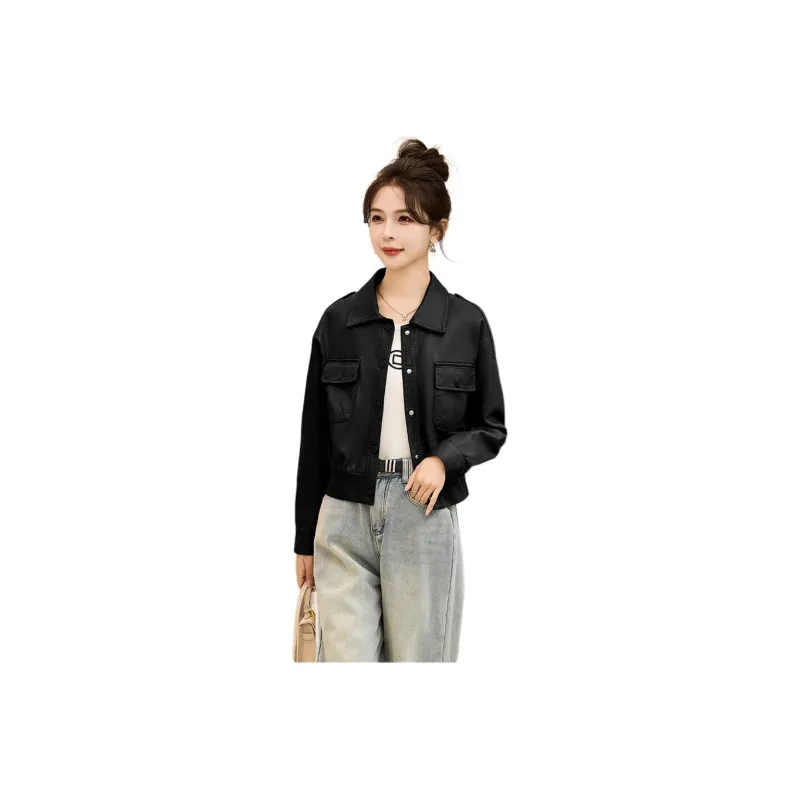 Yi Mengyuan Leather Jacket Women's-1