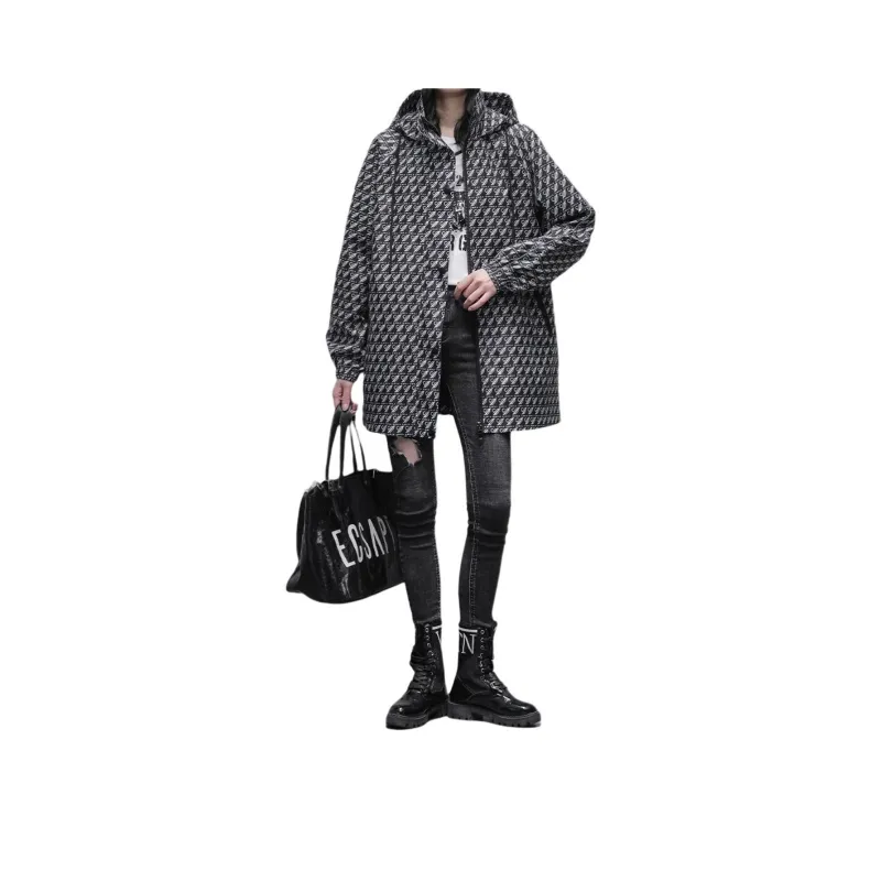 OZVO Trench Coats Women's Black-0