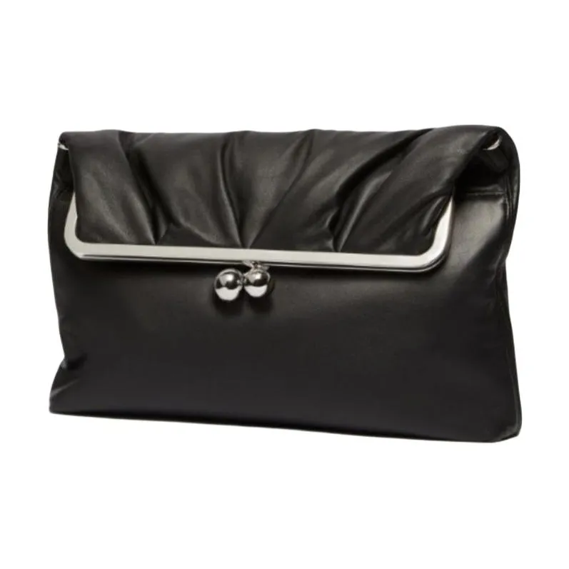 WEEKEND MaxMara Leather Shoulder Bag Women's Black-1