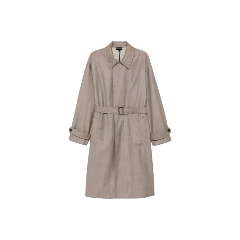 EMPORIO ARMANI Virgin wool Trench Coat-0