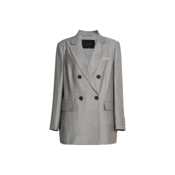 ROEYSHOUSE Business Suit Coat Women's Light Gray