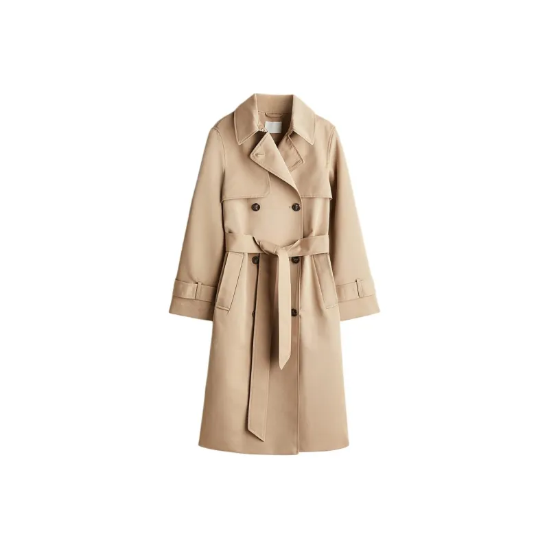 H&M Trench Coats Women's Beige-0