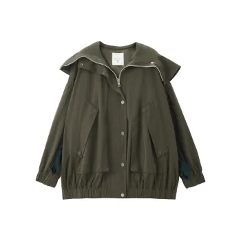 UNIQLO Trench Coat Women's Army Green