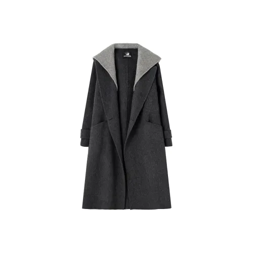 SOON FLOWER Autumn And Winter Season Coats Women's Black Gray Color