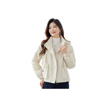TERRE BLEUE Puffer Jacket Women's Ecru