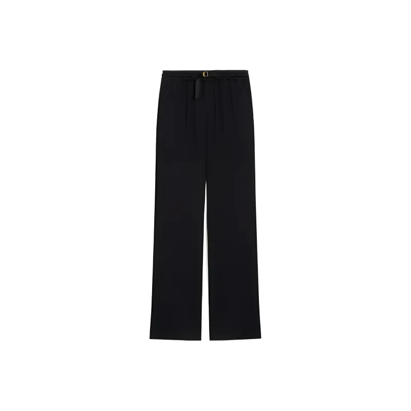 AMIPARIS Paris Logo Detailed Drawstring Palazzo Pants-0