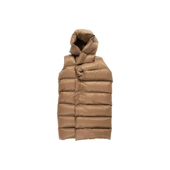 RICK OWENS Padded Sleeveless Coat 'Fawn'