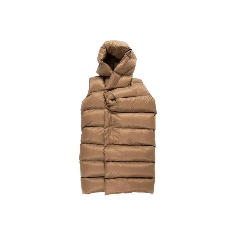 RICK OWENS Padded Sleeveless Coat 'Fawn'-0