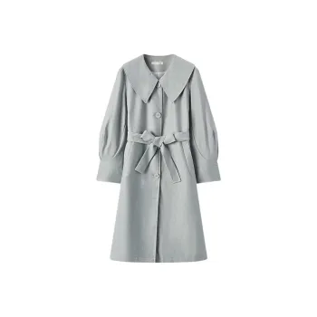 EICHITOO Trench Coat Women's Light Blue