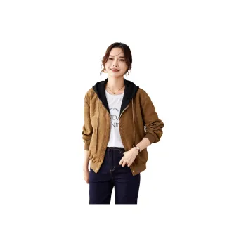 TERRE BLEUE Baseball Jacket Women's Dark Khaki