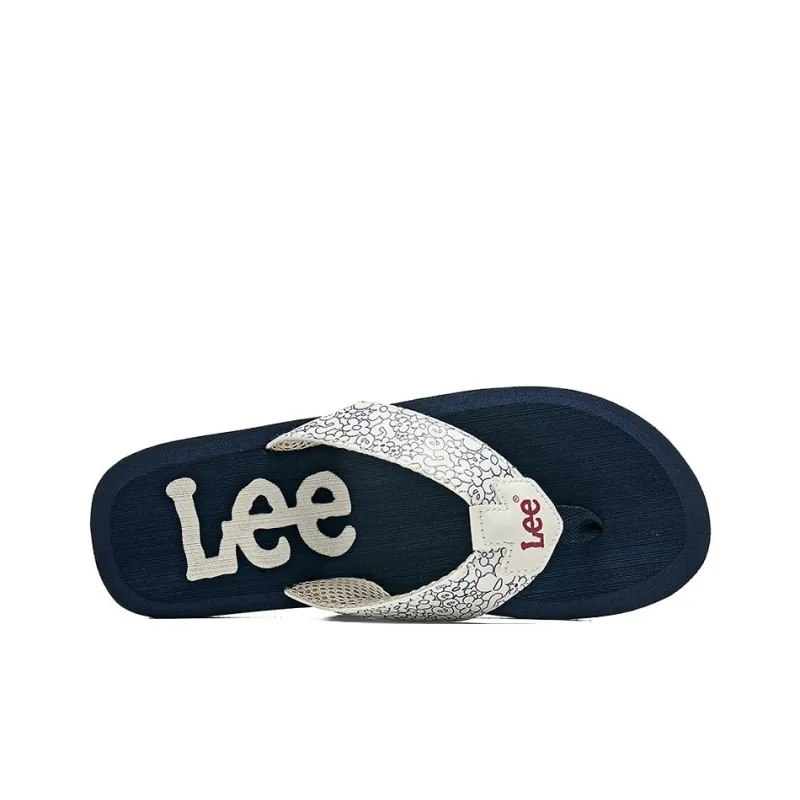 Lee EVA Rubber Sole Stitching Graffiti Odor Resistant Abrasion Resistant Slip Resistant Quick Dry Flip Flops Men's Red-19
