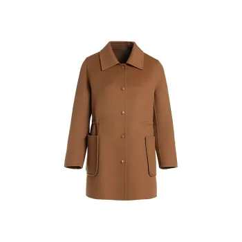 QIAOWANNI Coats Women's Golden Straw