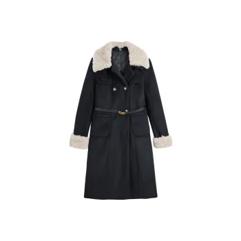 Love To Serve Velvet feel Coat Women's Black