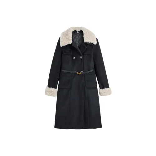 Love To Serve Velvet feel Coat Women's Black