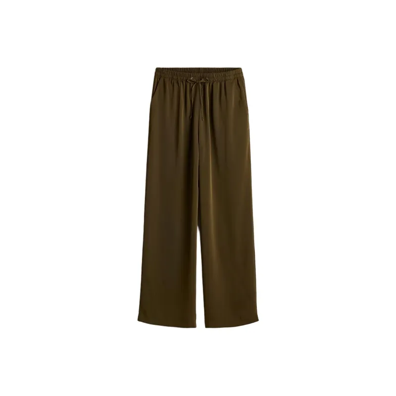 H&M Casual Pants Women's Dark Khaki Green-0