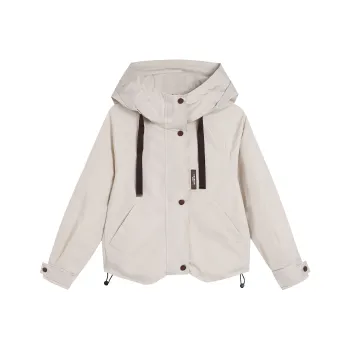 HEFENGJINYU Puffer Jacket Women's Versatile Ivory White