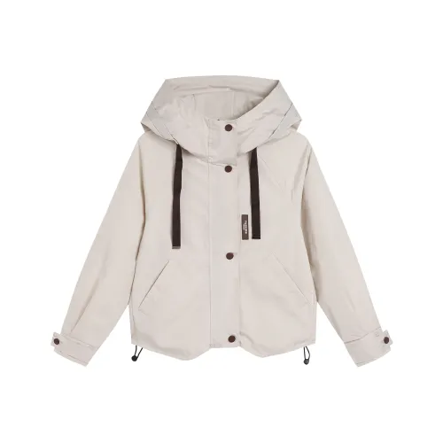 HEFENGJINYU Puffer Jacket Women's Versatile Ivory White