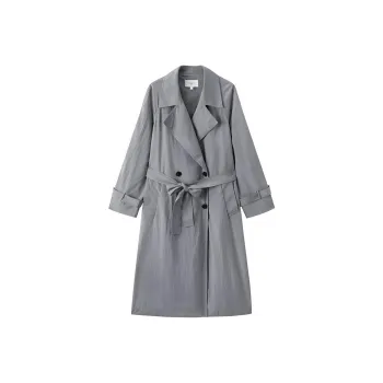 TKY SHOP Trench Coat Women's Mountain Gray