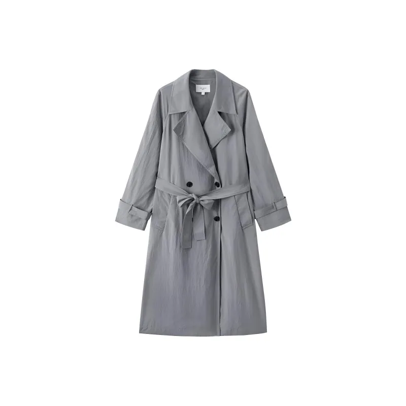 TKY SHOP Trench Coat Women's Mountain Gray-0
