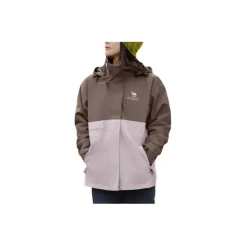 CAMEL Windproof Warm And Rainproof Windbreaker Jacket Women's Olive Gray/Oak Gray