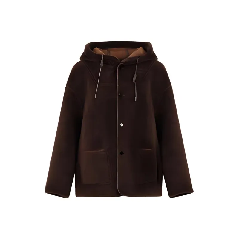 BLUEerror Velvet feel Coat Women's Caramel Brown-0