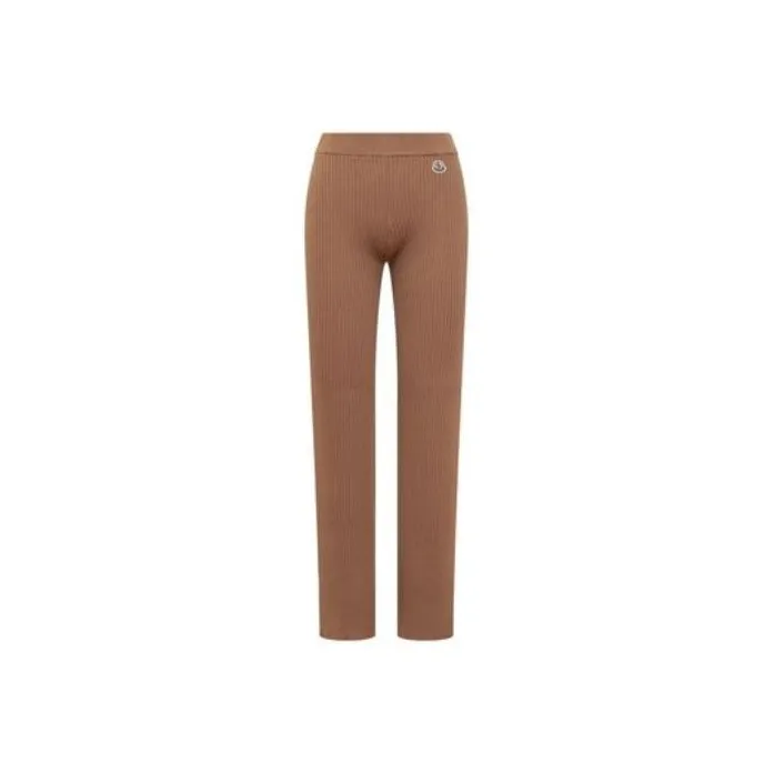 Moncler Logo Patch Ribbed Pants-0