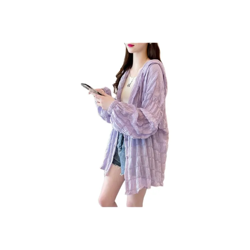Juden Choi Sun Protection Clothing Women's Purple-0