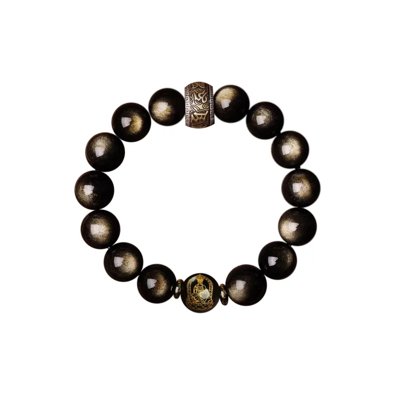 The Thousand Seals Family Obsidian Bracelets Unisex-5