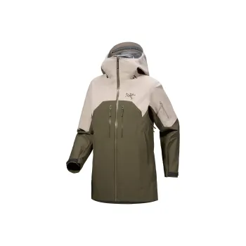 Arcteryx RUSH Water Resistant Windproof Breathable Wear Resistant Lightweight Windbreaker Jacket Women's Green/Apricot